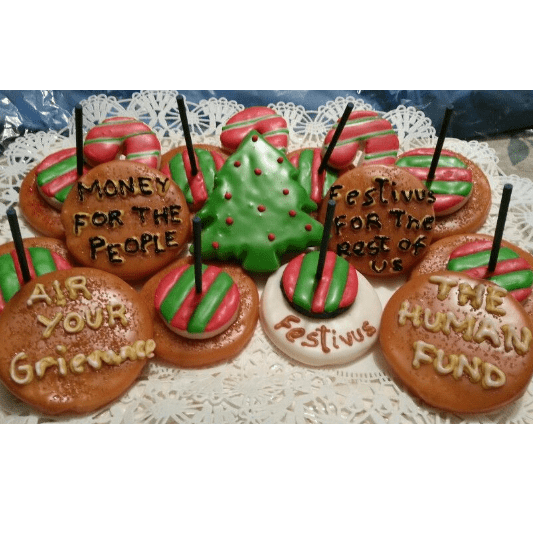 TinyPearlCat Festivus cookies