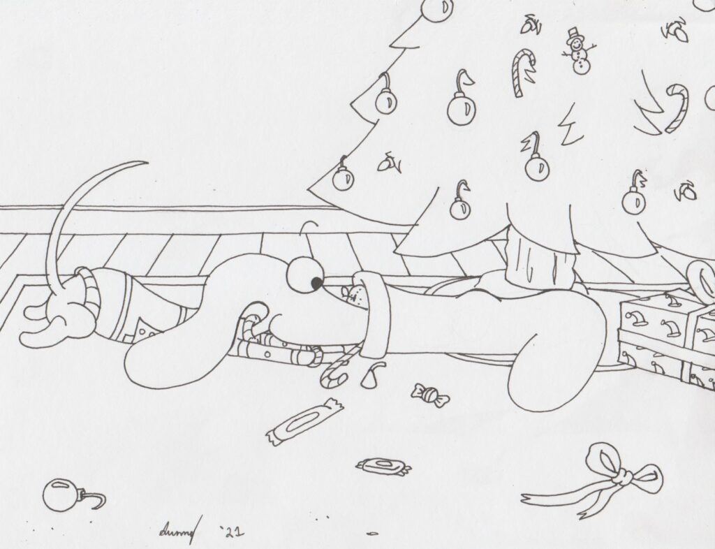 @MidgetheMutt Christmas Stocking coloring page