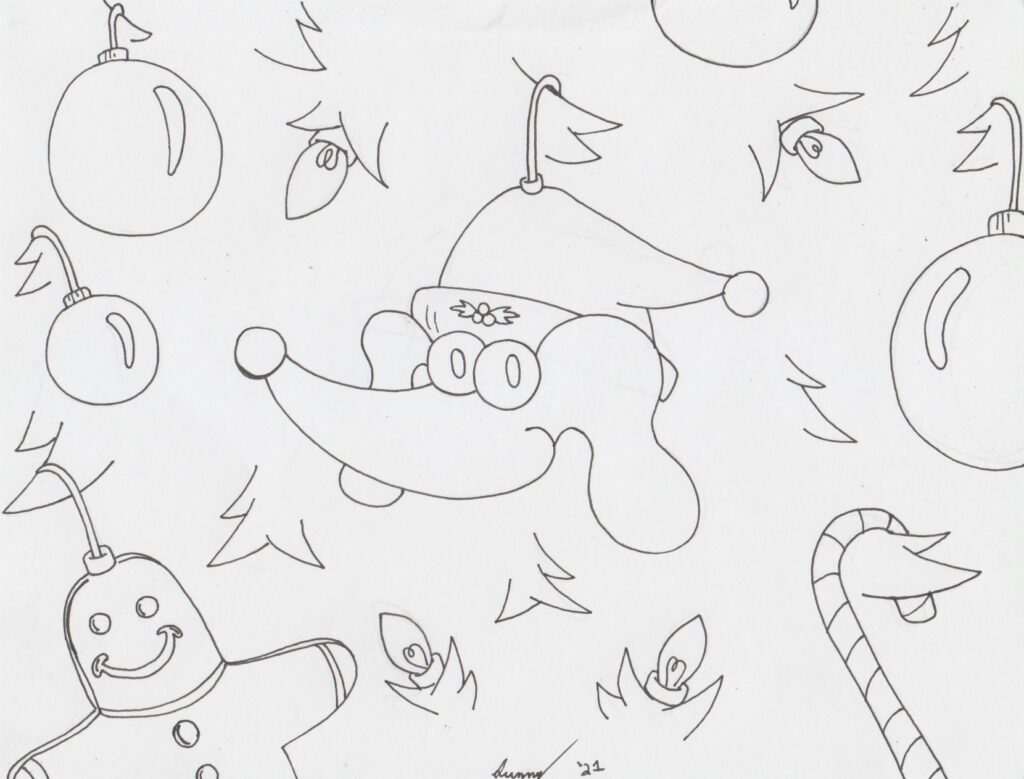 @MidgetheMutt In The Branches coloring page