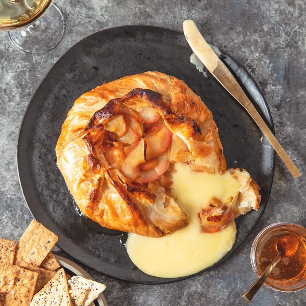 Apple and Honey Baked Brie